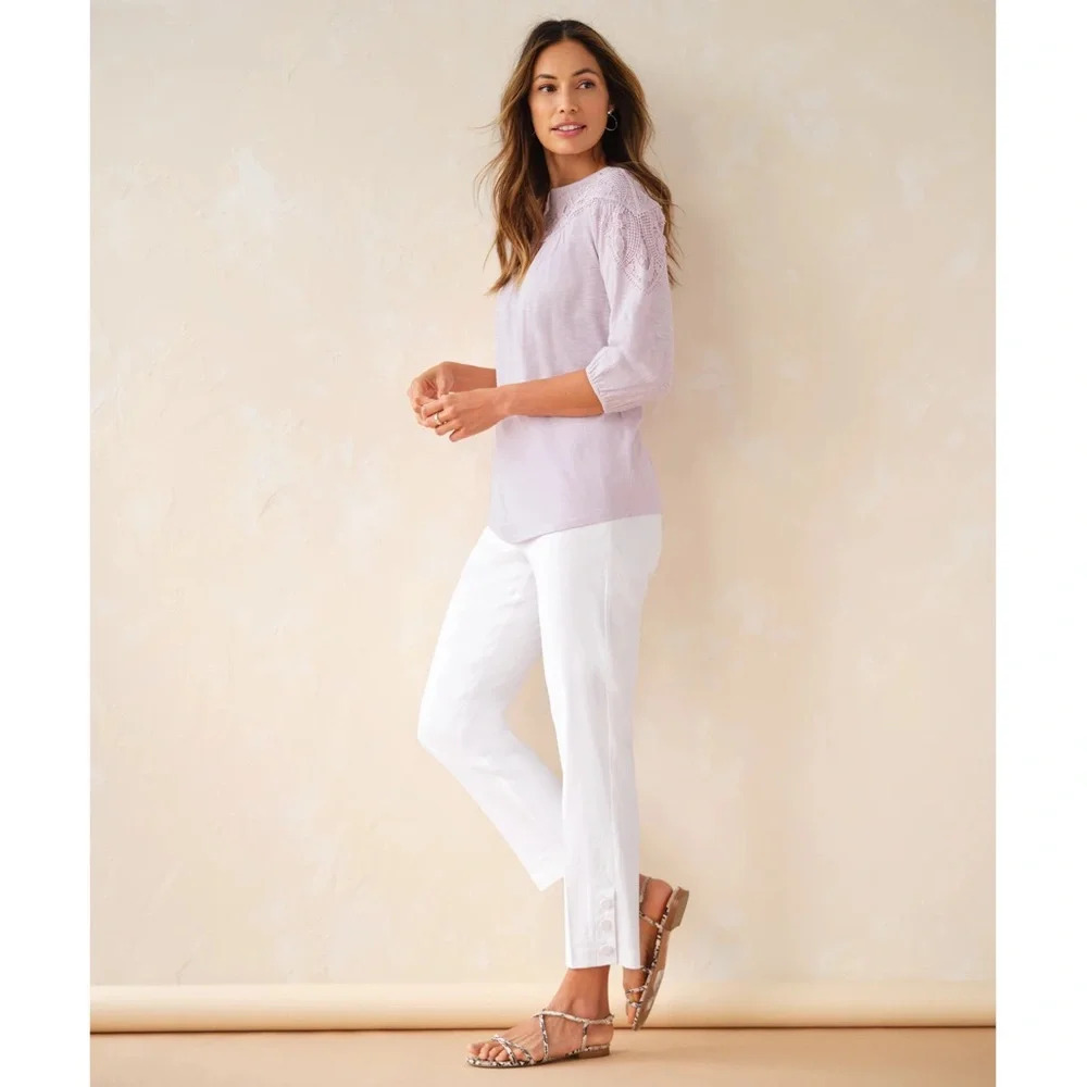 J. Jill White Cropped Ankle Pants